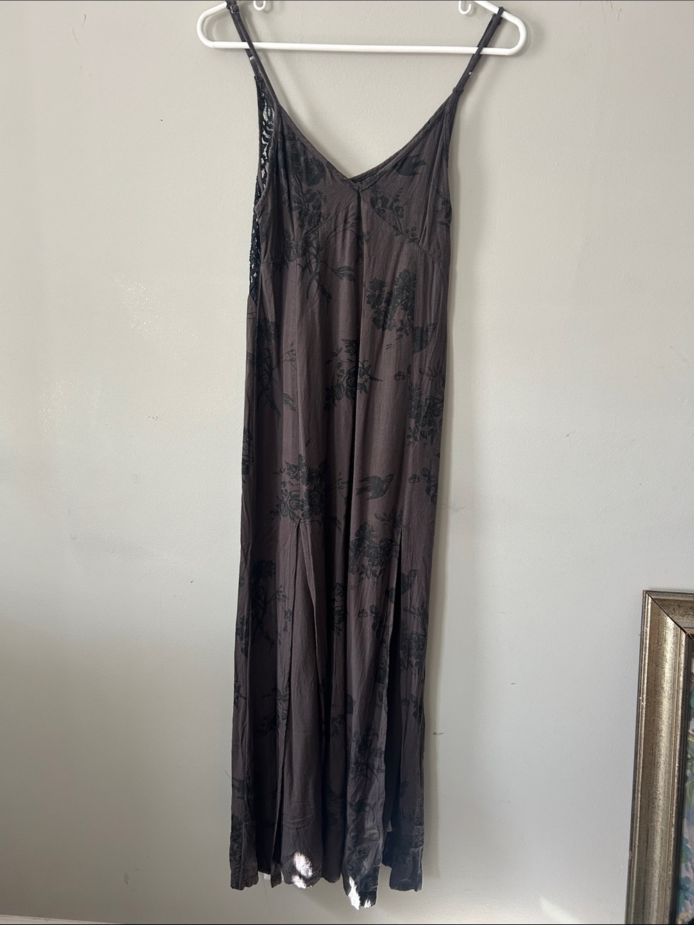 Element Floral Maxi Dress in Charcoal